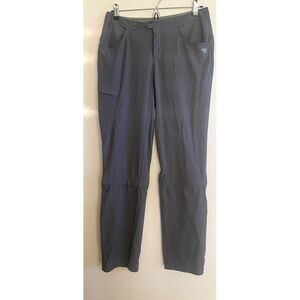 Mountain Hardwear Women 2 x 32 Pants Stretch Grey Nylon Convertible Zip Off Legs